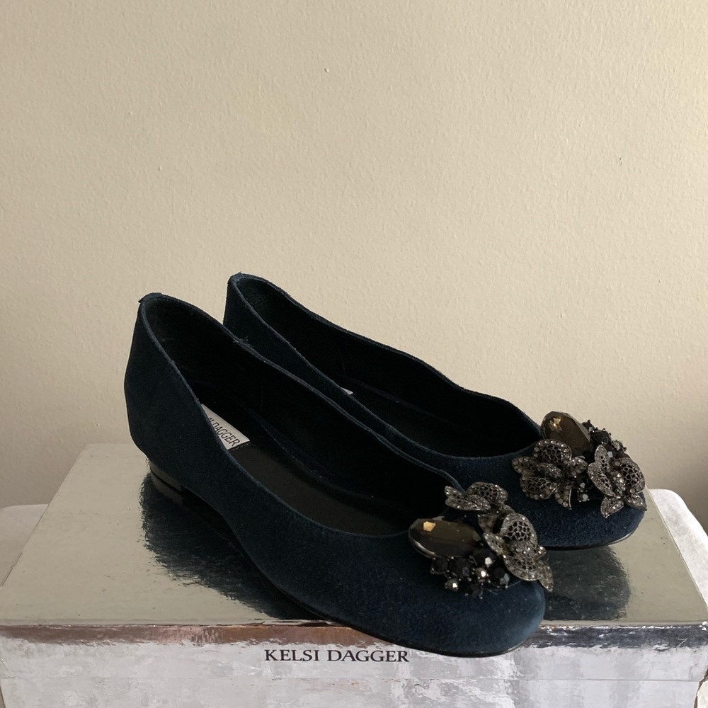 Kelsi Dagger “Alyona” Hidden Wedge Suede Flats